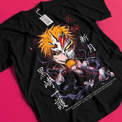 T-shirt Anime Bleach Ichigo Bankai T-shirt Aizen Yhwach T-shirt Zaraki Kenpachi Chemise BB303