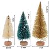 9/36PCS Mini Christmas Tree Artificial Miniature Pine Tabletop Ornaments with Wood Base DIY Crafting Festival Party Decorations