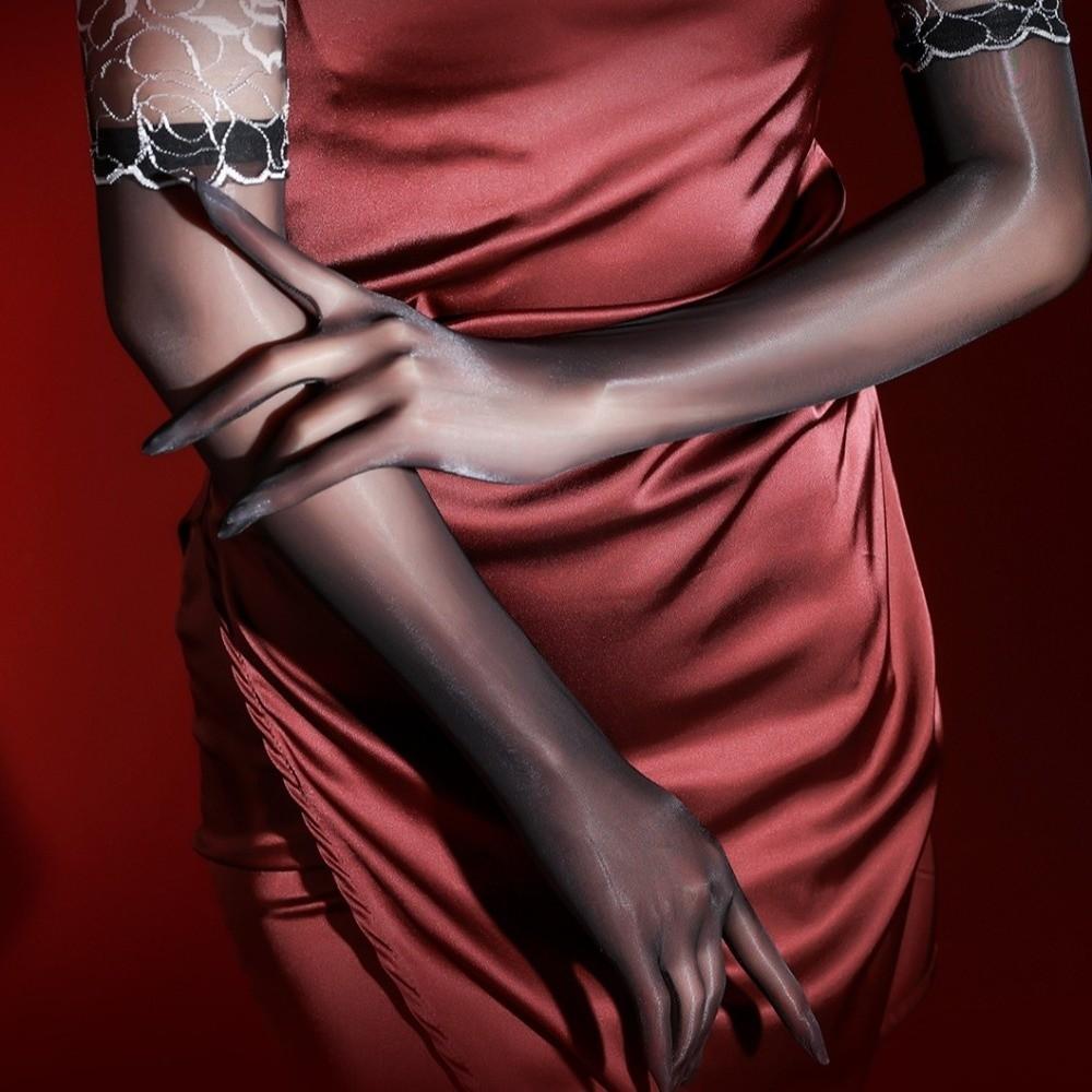 Ultra-thin Sheer Gloves Smooth Long Gloves Breathable Five Finger Gloves Fashion Accessories
