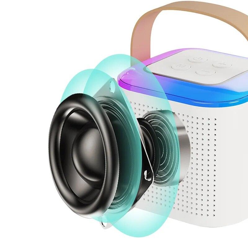 1-2 Wireless Microphone Karaoke Machine Portable Bluetooth 5.3 PA Speaker System MP3 Player Karaoke Machine For Kids Adults Home