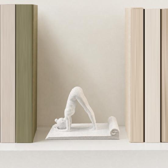3D-gedruckte Yoga-Pose-Figur, Universeller Handyhalter-Ständer, Schreibtisch-Dekoration für Zuhause und Büro