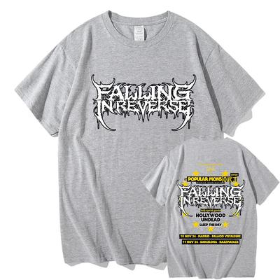 Falling in Reverse Die beliebten Mons Tour T-Shirts für Damen/Herren Neues Design T-Shirt Funko Pop Rundhals Baumwollkleidung Trends