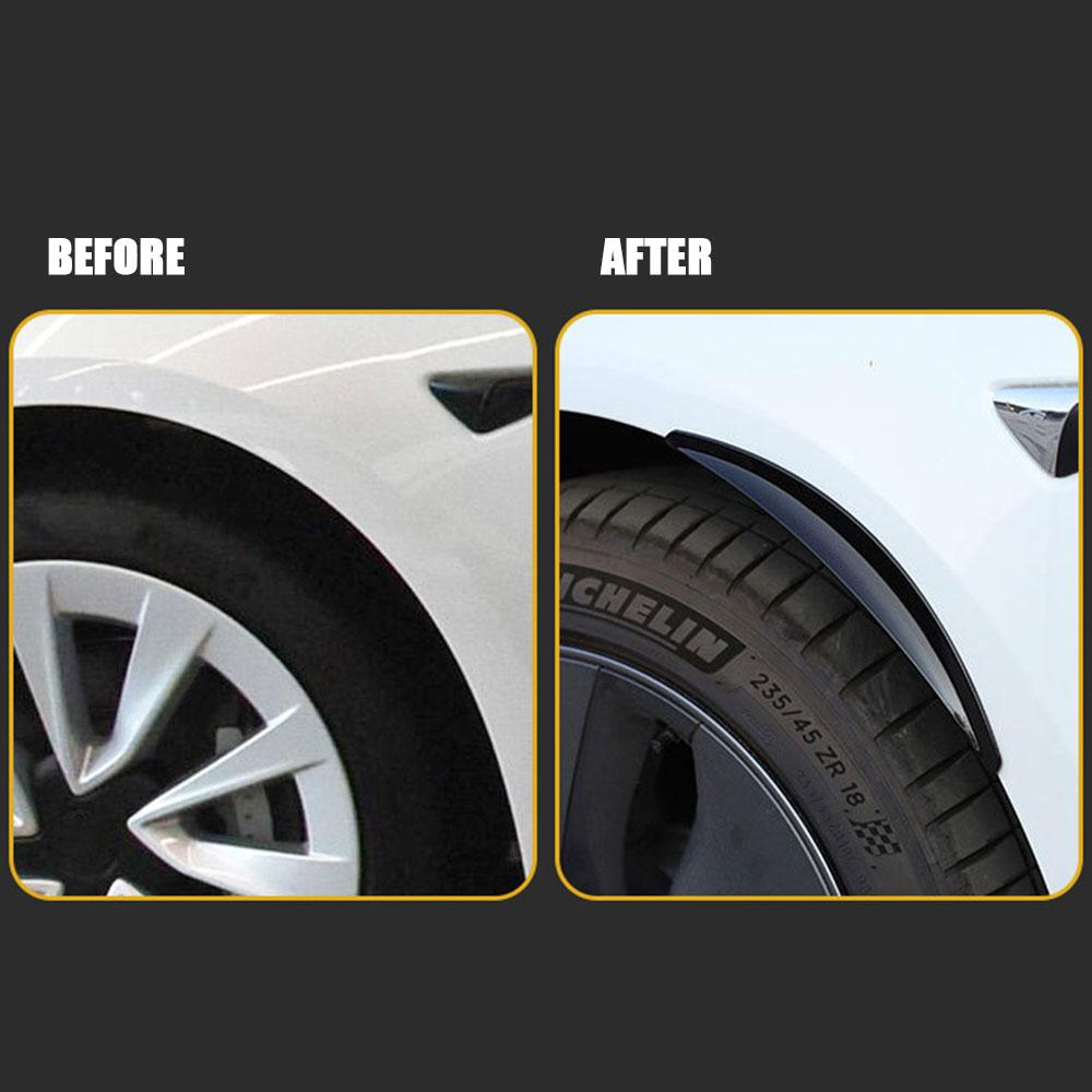 Auto-Schmutzfänger für Tesla Model 3 2017-2025 Vordere und hintere Räder Schmutzfänger Carbonfaser ABS Spritzschutz Kotflügel Auto Zubehör