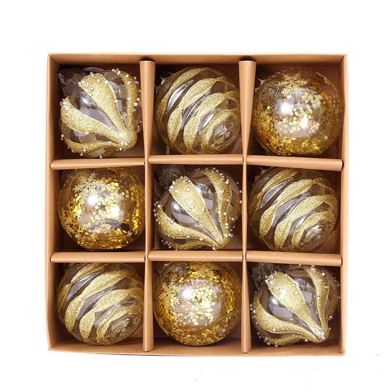 

9 шт. 8 см елочные шары украшения шампанского белого цвета елочные подвесные украшения 2025 новогодняя вечеринка домашний декор Navidad золотой