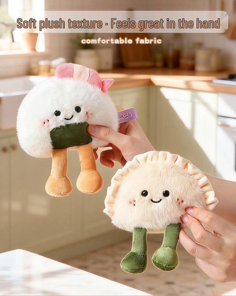 Fun Cookie Donut Magnet Sticker & Dumpling Plush Toy - Trendy Desk Companion and Playful Gift