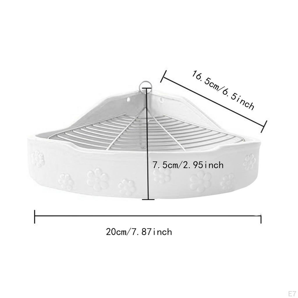 Kaninchen-Katzentoilette Eckschale Töpfchen Haustiertoilette für Meerschweinchen Hamster Kaninchen Frettchen