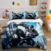 Venom-Themed Bedding Set with Skyline Bedding Set (1 Duvet Cover, 2 Pillowcases, Duvet Not Included)