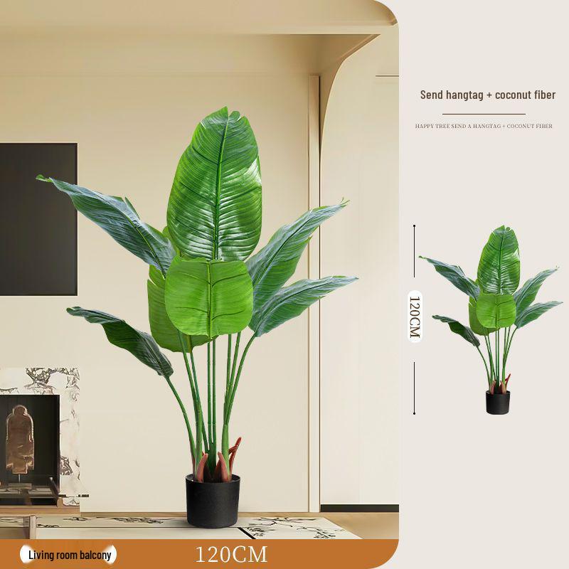 Large Faux Bird of Paradise Tree - Indoor Living Room Floor-Standing Luxury Green Plant Decor