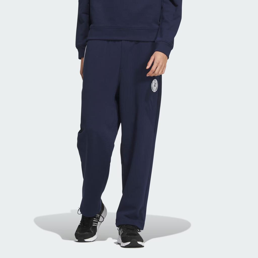 Adidas M Verbiage Pt2 Letter Logo Print Elastic Waist Knitted Sports Pants Men Bottoms Navy-Blue JD1595