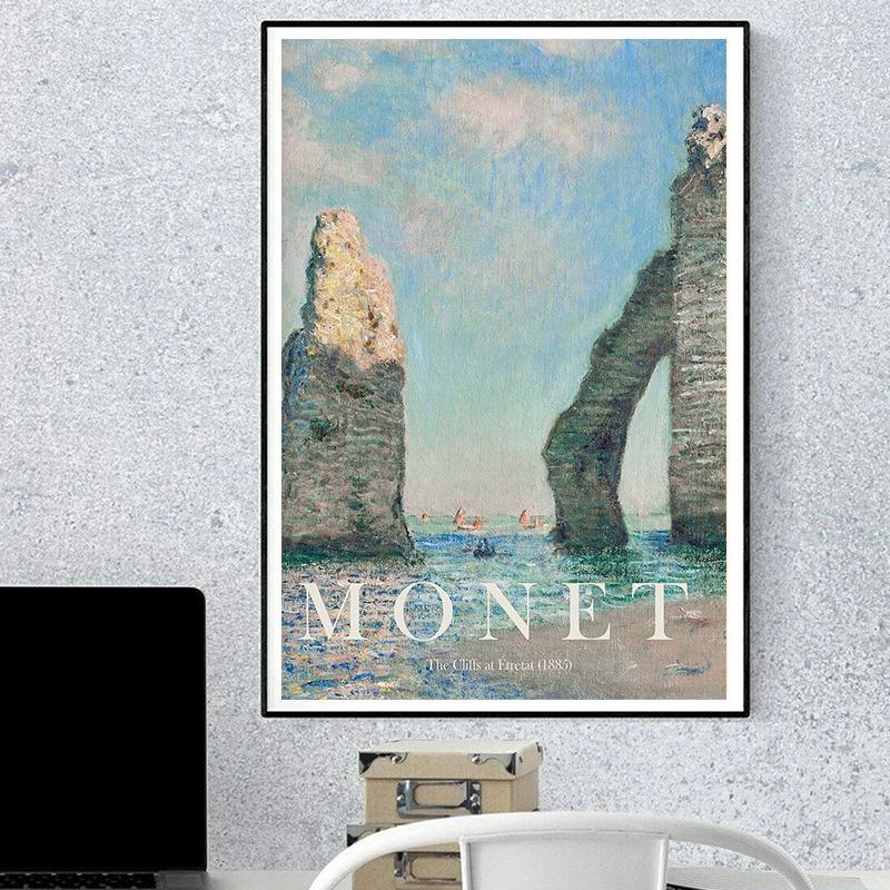 Claude Monet Famous Artist Classic Masterpiece Collection Poster Canvas Painting Wall Art Picture for Room Home Office Decor