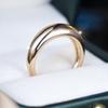 Exquisite Champagne Gold Aperture Ring, Noble, Elegant, and High Grade Ladies' Ring, Women's Wedding Ring, Jewelry and Jewelry