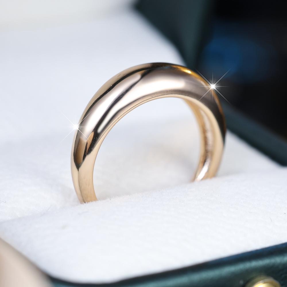 Exquisite Champagne Gold Aperture Ring, Noble, Elegant, and High Grade Ladies' Ring, Women's Wedding Ring, Jewelry and Jewelry