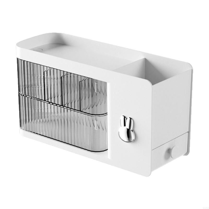 

Space-Saving Wall Mount & Desktop Rotating Storage Box, Ideal for Organizing Charging Cords and Data Cables Neatly