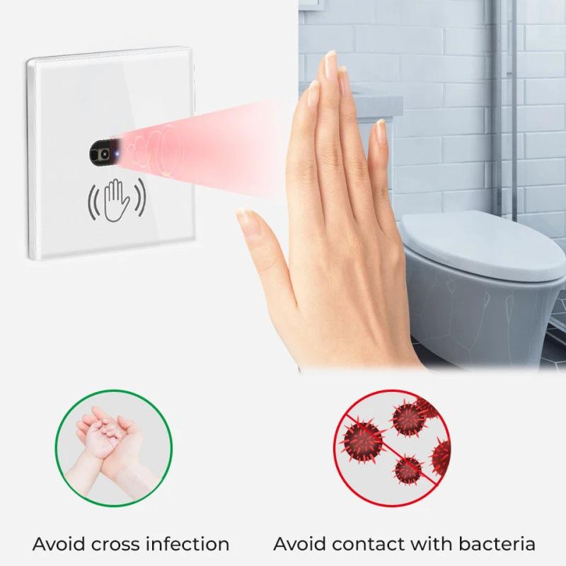 Senzor Infraroșu Tip 86: Comutator cu vală standard britanic/european hands-free