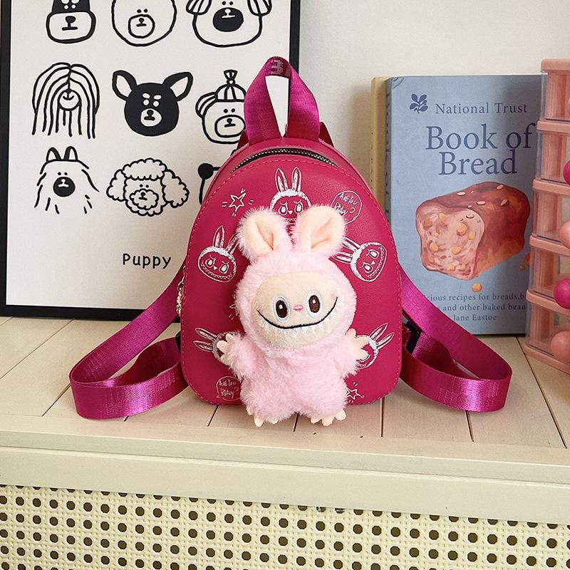 School Bag Fashion Children's Bag Labub New Lightweight and Versatile Backpack Casual Small Breast Bag Going Out Change Bag
