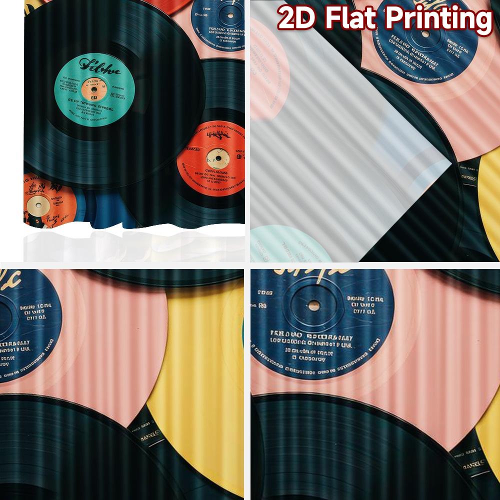 2D flat Photography Backdrop Popular Scene Backdrop Colorful Vinyl Records 100% Polyester Party Decorations for Suitable for