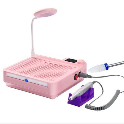 Limpiador recolector de succión de polvo para uñas 3 en 1, 98W, con lámpara LED, taladro para uñas, pluma, máquina de manicura, brocas para eliminación de esmalte de Gel