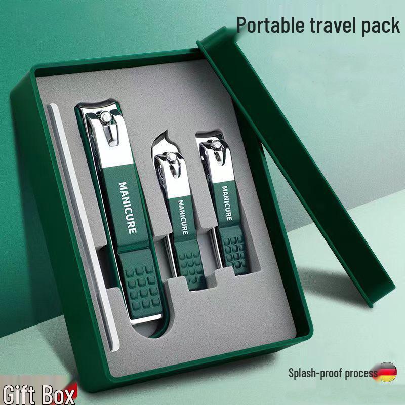

High-End Flat Mouth Nail Clipper Set: Premium Pedicure Tools for Women and Men