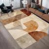 Modern Abstract Geometric Area Rug Mid Century Modern Swirl Pattern Non Slip Floor Mat for Living Room Bedroom Home Decor Carpet
