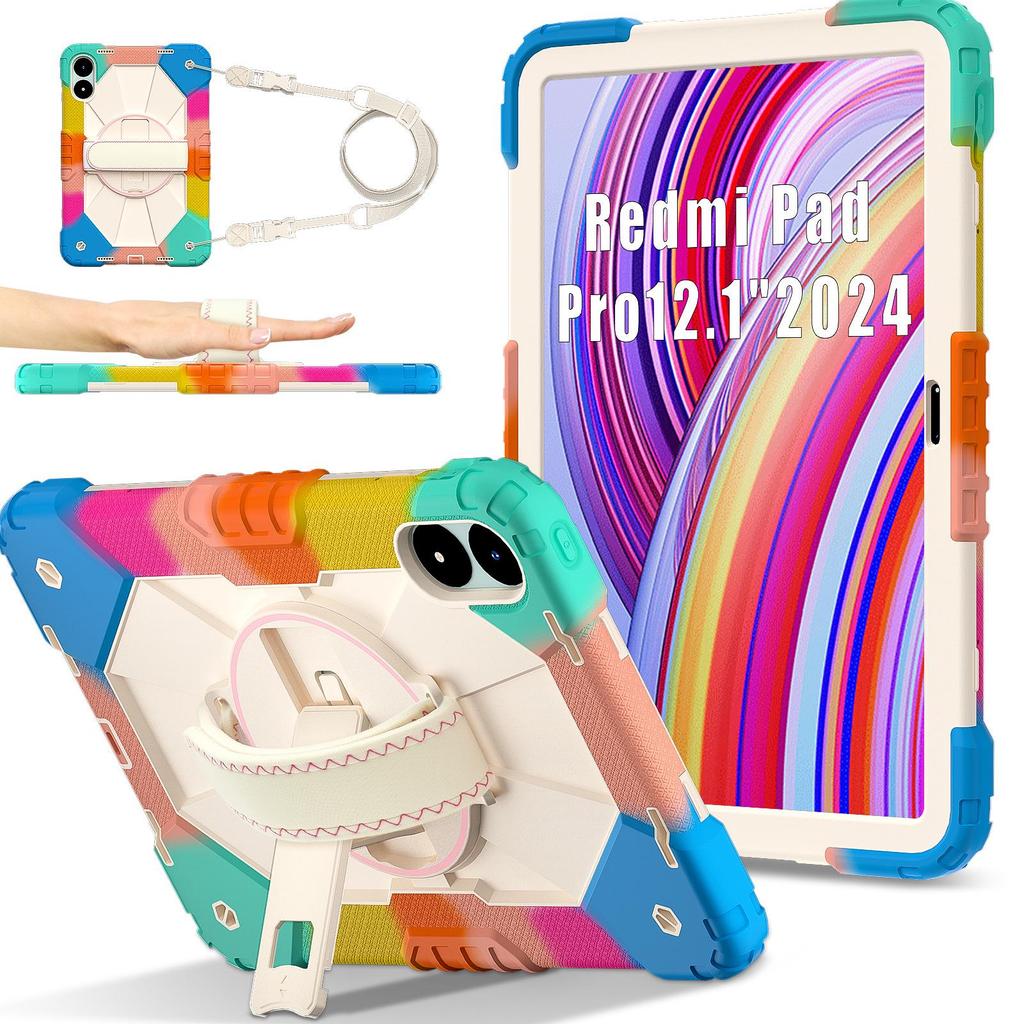 Compatible with Redmi Pro 12.1-inch, Redmi SE 8.7, and Redmi Pad 2: Tablet Case with Hand Strap & Stand.