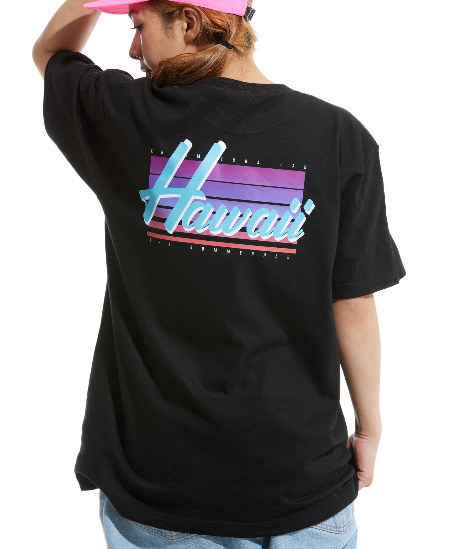Cream Soda Lab Hawaii Back Print Short Sleeve T-Shirt Black Xxl