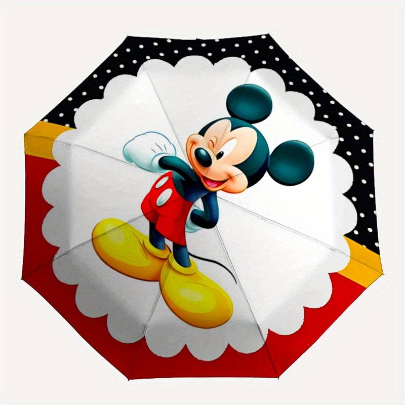 

1pc Mickey Mouse Automatic Umbrella | Portable Foldable 8-Rib Manual Open, Casual Accessory, Durable Canopy yy250823009