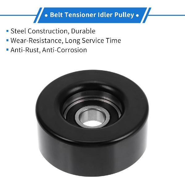 1 Pc Drive Belt Idler Pulley for Ford Escort 1998-2004,for Ford for Mustang 1998-2004 Iron Black Serpentine Tensioner Pulley Idler
