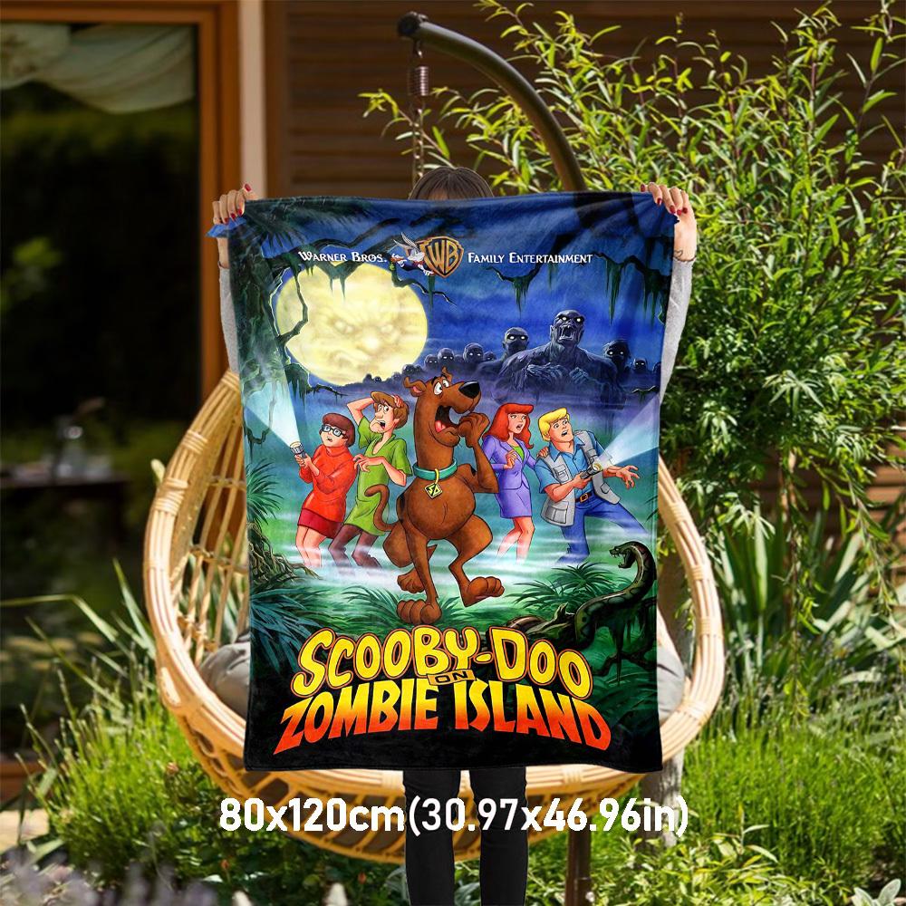 

1PC Scooby-Doo, Zombie Island Outdoor Flannel Blanket Soft Plush Decor for Picnics, camping,Bedroom, Playroom, Office1138A 80x120cm(31x47inch)