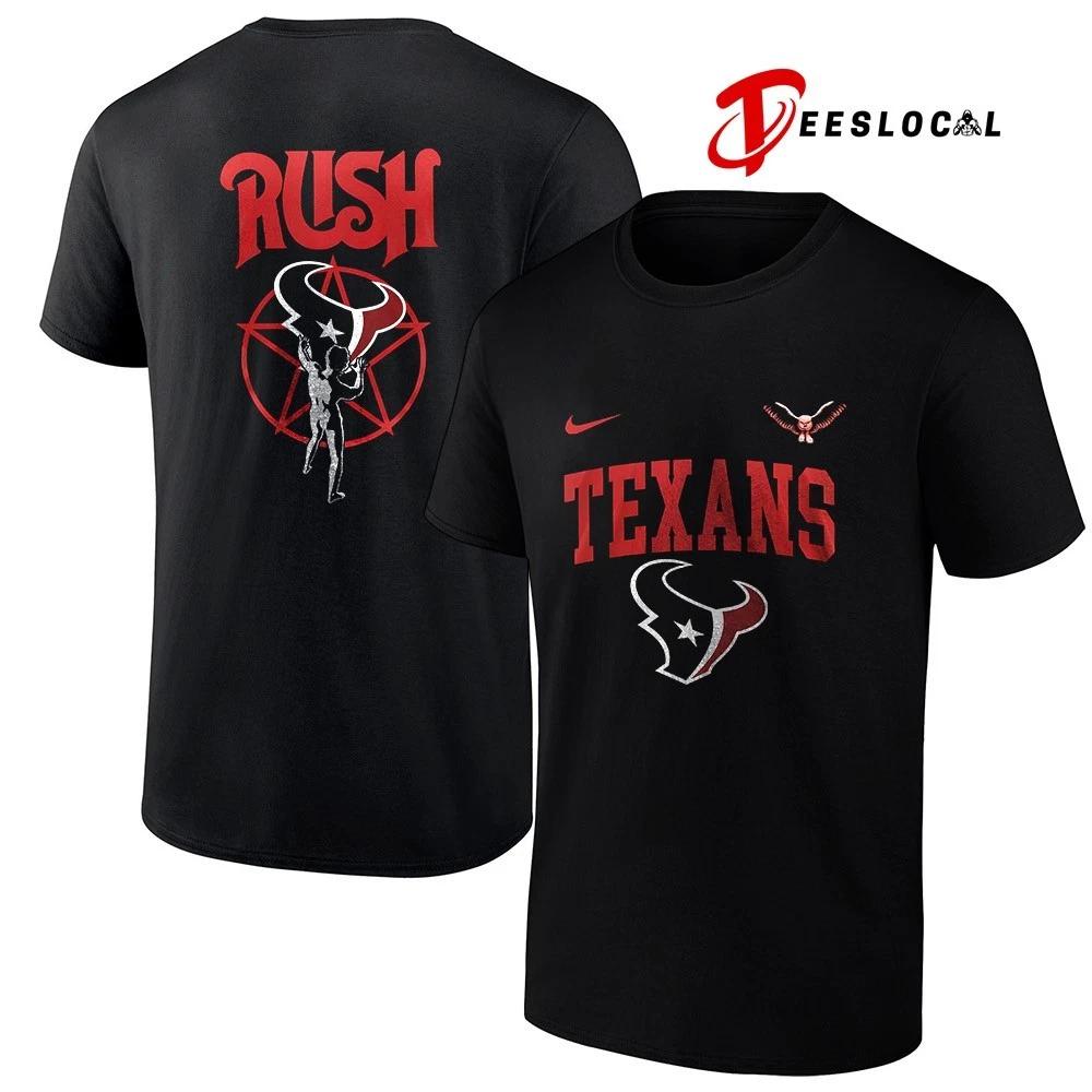 Houston Texan x Rushh Band logo shirt unisex S-5XL S