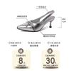 Temperament pointed sandals women's 2025 new spring and summer French outer wear bow sexy commuter fashion sandals