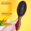 Comfortable High Elastic Massage Cushion Comb Beech Wood Bristle Smooth Hair Comb