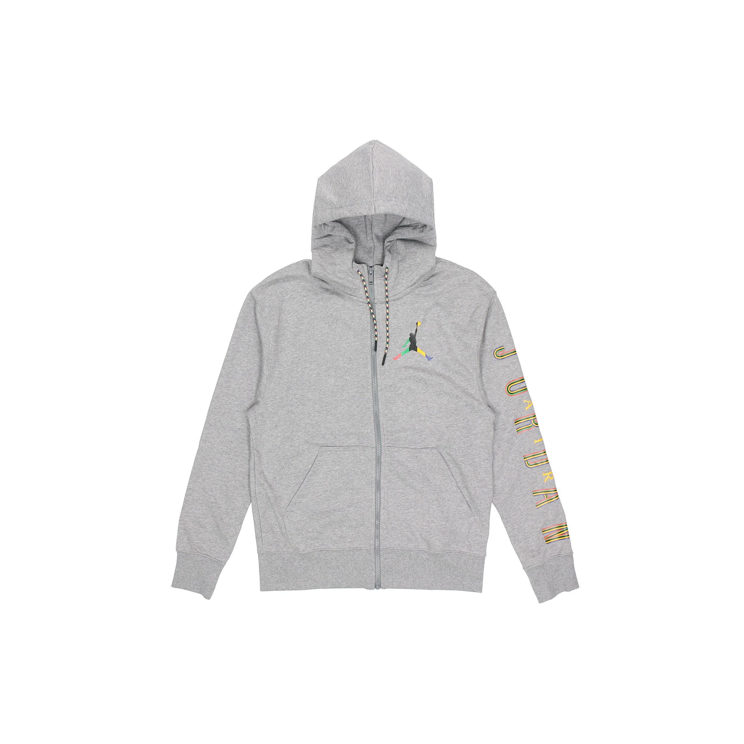 Men s Air Jordan Zipper Cardigan autumn Gray Hoodie CZ5429-091 XS