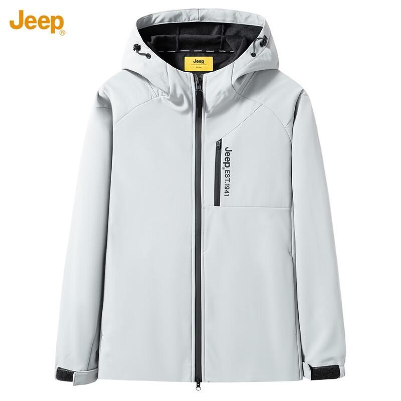 

JEEP Men s Fleece-Lined Hooded Sports Jacket M