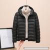 Witte Ganzendons Jas Winter Pufferjas voor Dames Mode Slank Lichtgewicht Winddicht Draagbaar Koud Weer Jas