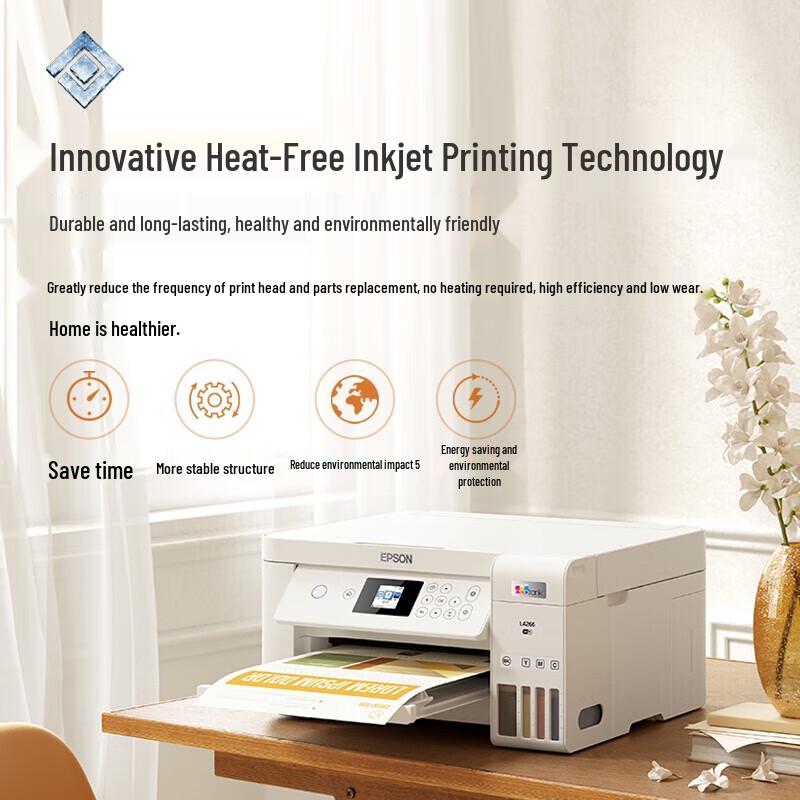 Багатофункціональний кольоровий принтер Epson EcoTank L4266 Штепсель CN (адаптер в комплекті)