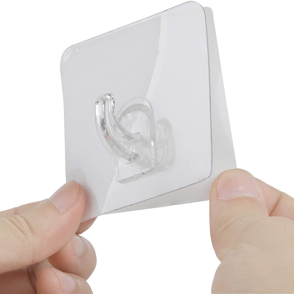 Transparent Wall Hooks Hangers Self Adhesive Door Wall Hangers Hooks Suction Heavy Load Rack for Kitchen Bathroom Accessories
