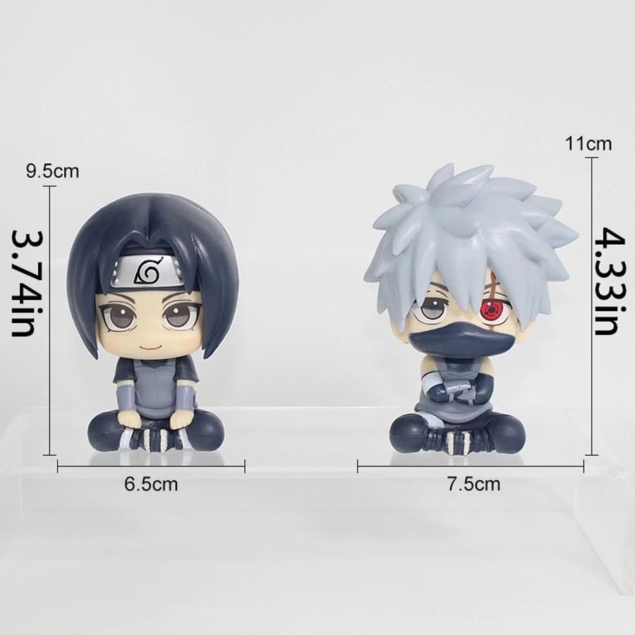 10cm Naruto Anime Figure Naruto Shippuuden Uchiha Itachi Action Figure PVC Collection Model Q Version Kakashi Figurine Doll Toys