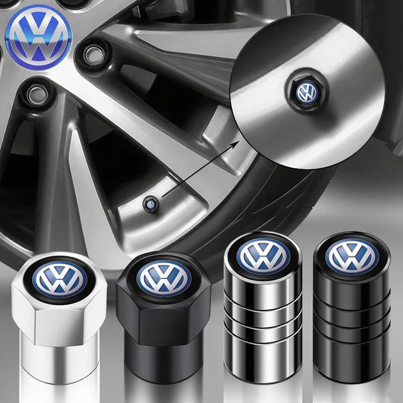 OPQ1 Car Tire Wheel Valve Caps Cover Suede Car Key Chain Ring Keychain For VW GTI Polo Golf Passat Tiguan Arteon Jetta Beetle T-ROC