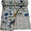 Aizza Trends Handmade Pure Cotton Printed Kantha Quilt  - Traditional Look Bed Spread Kantha Gudri - Vintage Hand Stitch Gudri