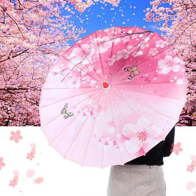 Damen handgefertigter geölter Papierregenschirm winddicht Vintage chinesischer Stil Klassischer Tanz Hochzeitsregenschirm Dekorative Regenschirme