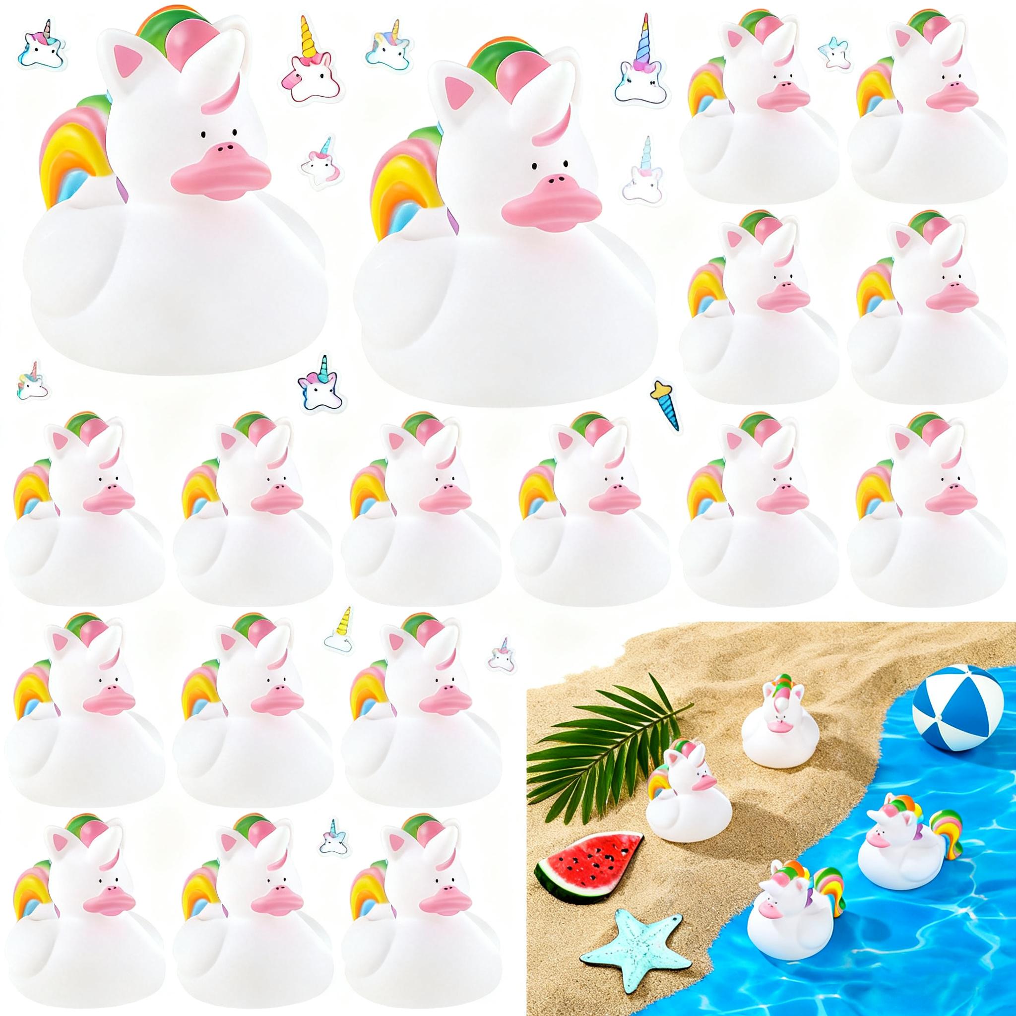 

Unicorn Rubber Ducks Mini Rubber Ducks Bulk Tiny Rainbow Unicorn Duckies Playthings designed for Girls Boys Birth Date Pool Celebration Favors -A9662