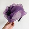 1PC Extra-Wide Hairband Hat for Gray Hair Coverage Stretchable Half-Cap Hairband for Thinning Hair
