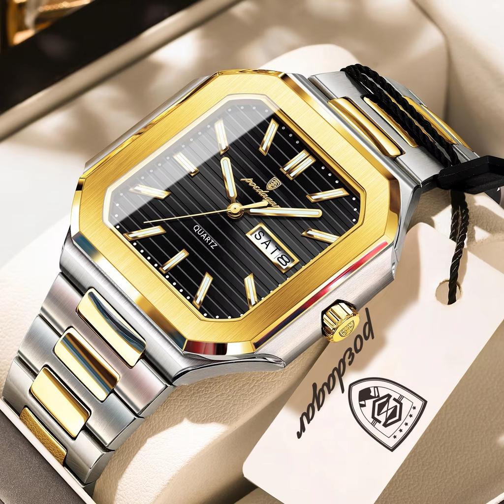 Fashion Men's Watch Waterproof Night Light Calendar Quartz Men's Watch Stainless Steel Luxury Business Men Watch