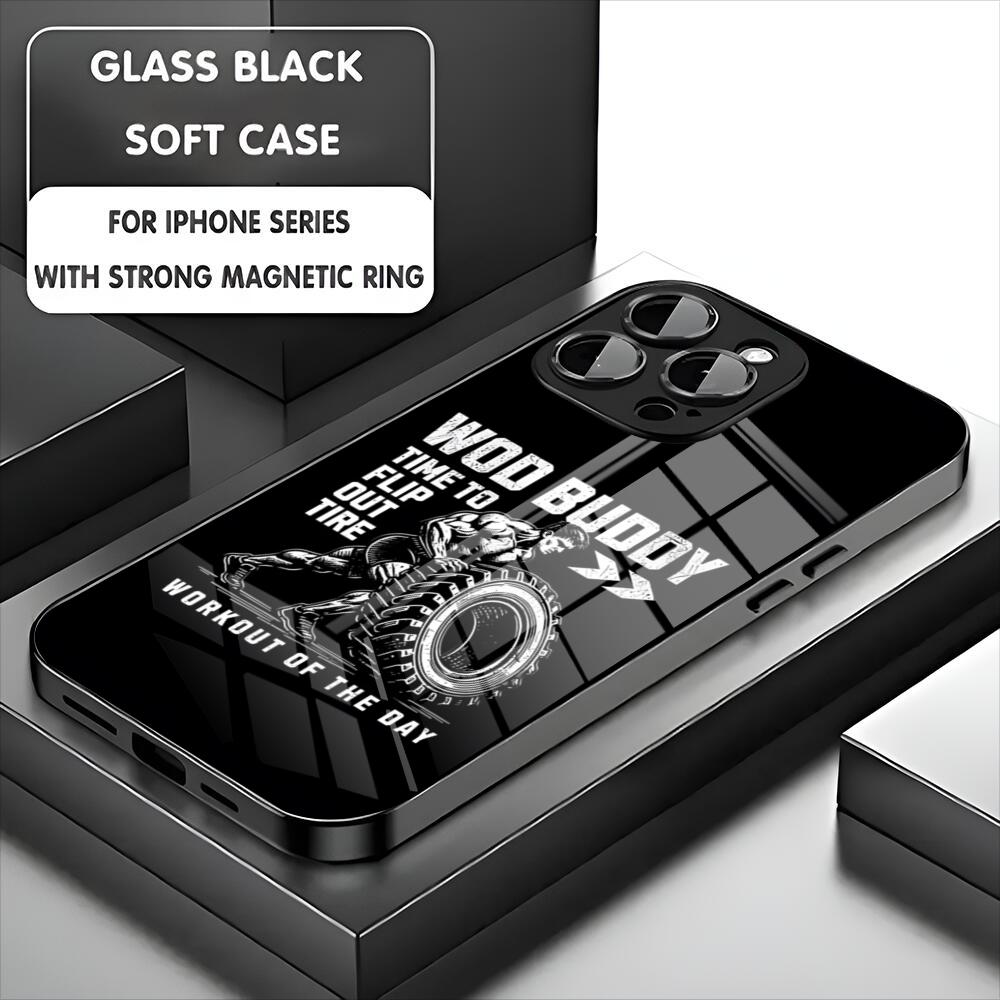 Tier-Fitness-Designmuster Handyhülle Für iPhone 17 16 15 14 13 11 12 Pro Max Mini Plus Magnetische Glas-Handyhülle