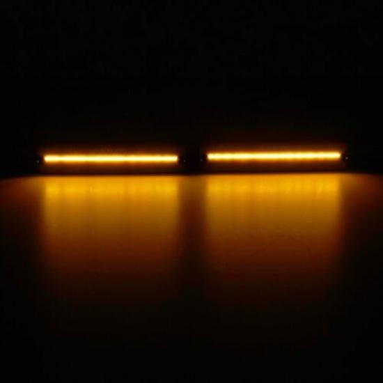 2X Smoked Shell LED Front Side Marker Turn Lights For Jeep Wrangler YJ 1987-1995