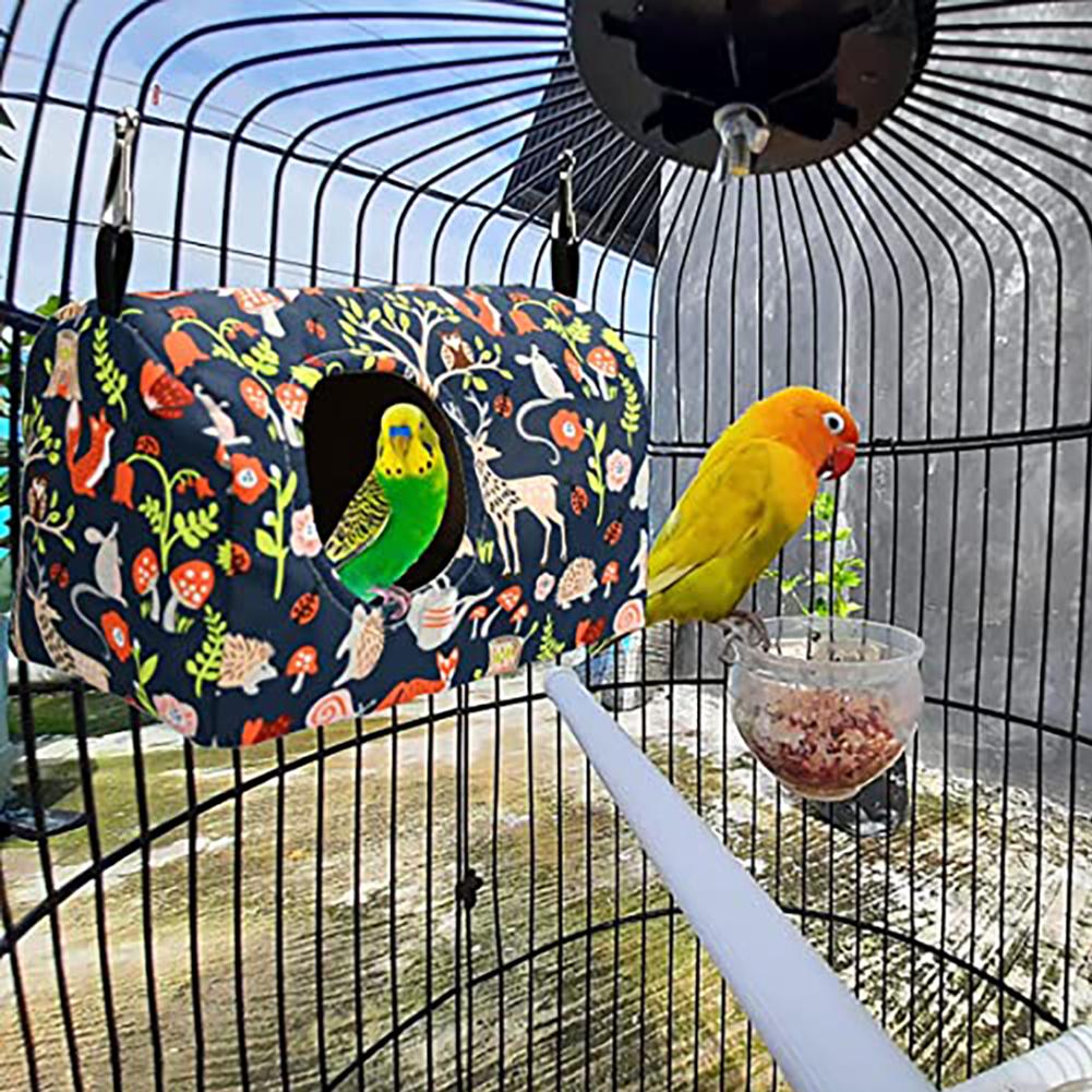 Ptačí hnízdo House Papoušek Závěsná houpací síť Spací postel Omyvatelná Pet Papoušci Závěsná Snuggle Cave Šťastná bouda pro andulku Korela