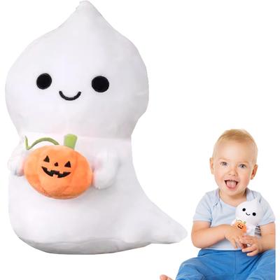 Ghost Pumpkin Plush Toy White Ghost Stuffed Toy Cute Halloween Decoration Funny Soft Plush Toy Cute Hugging Pillow for Kid Adult