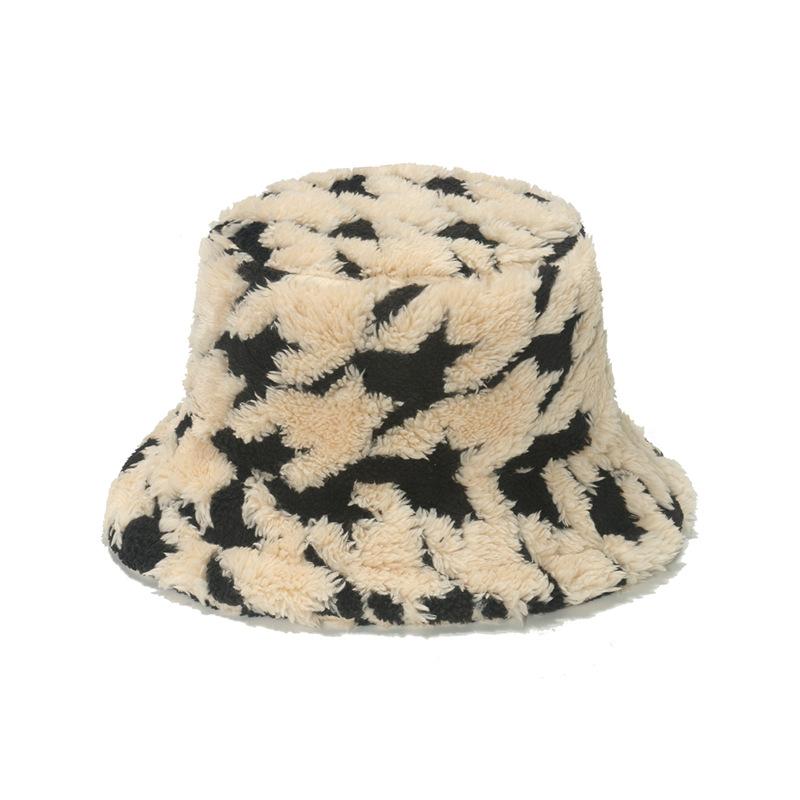 Autumn and winter new washbasin hat European and American trend warm hat thousand bird grid plaid bucket hat winter