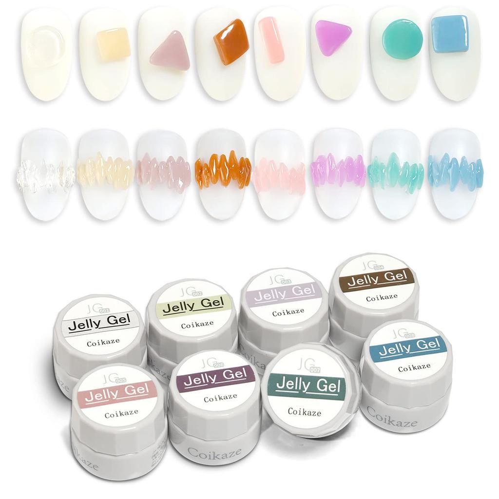 Coikaze Oval Clay Gel Clay Jelly Clay 3D Color Color Ring Nail Nuance Set Nails, Nails, Gel, Nails, Nails, Gel, Art, Nails, Salon, Self-Nail, Nails,