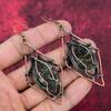Turritella-Achat Ohrring Kupferdraht umwickelt Edelstein Schmuck Handgemachter Ohrring Kupferdraht-Wicklung Ohrring Geschenke für Mama Designer Schmuck